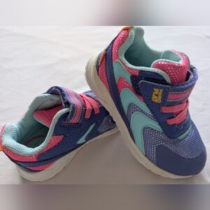 Stride Rite Pink and Blue Sneakers with Velcro Straps
